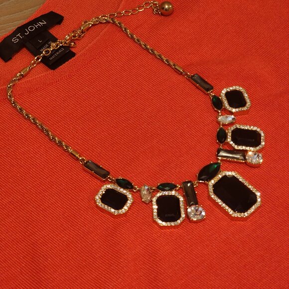 Brand New!! KATE SPADE: Gold|Emerald Green|Charcl Gray|Black|CZ|Crystal|Necklace - Picture 8 of 10
